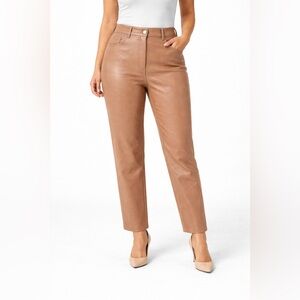 Wilfred The Melina Pant Soft Terracota Vegan Leather High Rise Straight Size 8